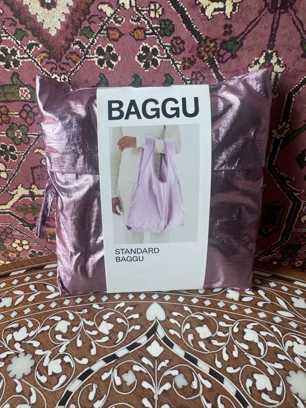 Standard Baggu - Blush Metallic - NWT